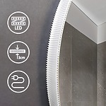 Zrkadlo LED 60cm ROUND BLUETOOTH – Obrázok 2