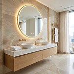 Zrkadlo LED 100cm MMJ BRUSH GOLD – Obrázok 2