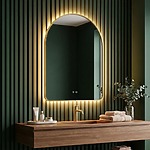 Zrkadlo LED 80x60cm CAMLOT Brush Gold – Obrázok 2