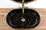 Umývadlo na dosku REA Nadia Black Marble Shiny – Obrázok 3