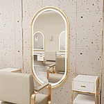 Zrkadlo LED OLL 60x90 cm Brush Gold – Obrázok 3