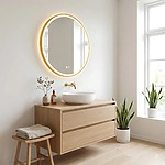 Zrkadlo LED 80cm MMJ Gold – Obrázok 3
