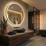 Zrkadlo LED 80cm MMJ BRUSH SILVER – Obrázok 3