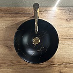 Umývadlo na dosku REA Stella Black Marble Brush – Obrázok 3