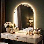 Zrkadlo LED 80x60cm CAMLOT Brush Gold – Obrázok 3