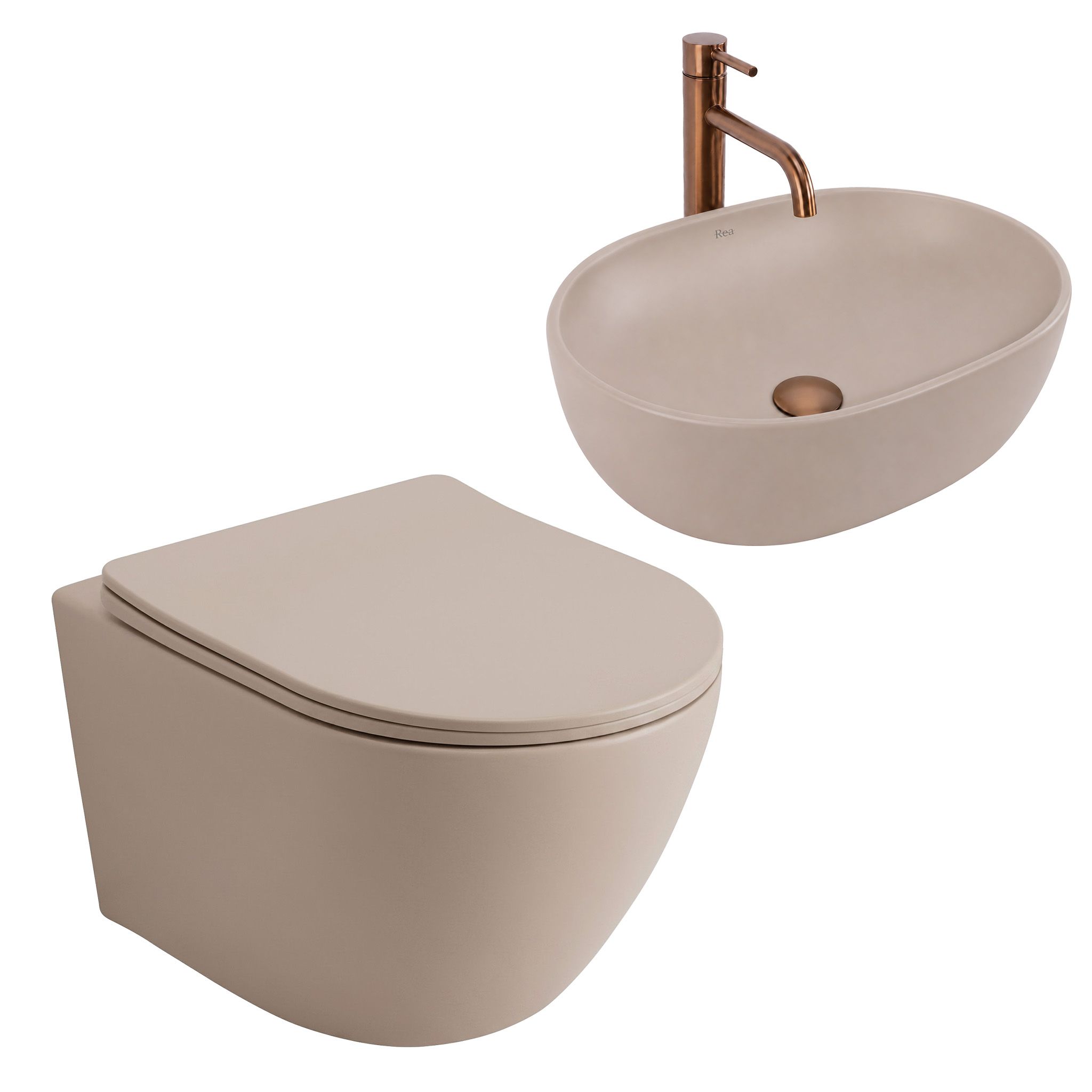 3efbf64f29dffbb991b2f3f32d48424c Set Závesné WC Focus + Umývadlo na Dosku Rea Focus Taupe – Obrázok 1