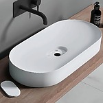 Umývadlo REA IRIS 71 CM White na dosku - konglomerát – Obrázok 4