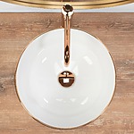 Umývadlo na dosku z keramiky Stella Rose GOLD EDGE – Obrázok 4