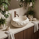 Umývadlo na dosku Mika Warm Beige – Obrázok 4