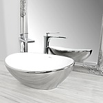 Umývadlo na dosku Rea Sofia Silver / White – Obrázok 4