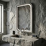 Zrkadlo LED ZONE 70x50  BRUSH NICKEL – Obrázok 4