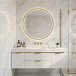 Zrkadlo LED 90cm MMJ BRUSH GOLD – Obrázok 4
