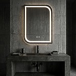 Zrkadlo LED ZONE 80X60  BLACK – Obrázok 4