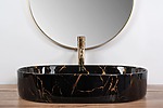 Umývadlo na dosku REA Nadia Black Marble Shiny – Obrázok 5