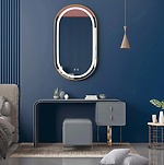 Zrkadlo LED OLL 60x90 cm Brush Gold – Obrázok 5