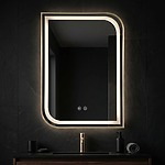 Zrkadlo LED ZONE 70X50 BRUSH GOLD – Obrázok 5