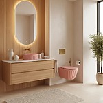Umývadlo na dosku DUO Sweet Pink Matt – Obrázok 5