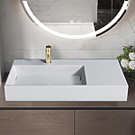 Umývadlo REA Archi 75 CM White na dosku - konglomerát – Obrázok 5