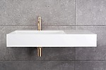 Umývadlo REA Archi 90 CM White na dosku - konglomerát – Obrázok 5