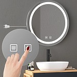 Zrkadlo LED 60cm MMJ BRUSH SILVER – Obrázok 5