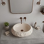 Umývadlo na dosku Mika Warm Beige – Obrázok 5