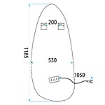Zrkadlo LED 120x55cm YH-3359 – Obrázok 5