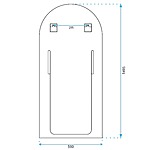 Bielé Nástenné/Stojace Zrkadlo 150 cm 109 – Obrázok 5