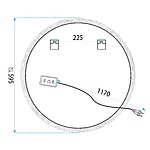 Zrkadlo LED 60cm BL806 – Obrázok 5