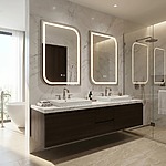Zrkadlo LED ZONE 70x50  BRUSH NICKEL – Obrázok 5