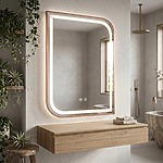 Zrkadlo LED ZONE 80x60 BRUSH  ROSE GOLD – Obrázok 5