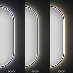 Zrkadlo LED OVL 50x100cm Black – Obrázok 5