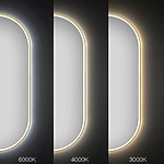 Zrkadlo LED OVL 50x100cm Brush Gold – Obrázok 5