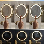 Zrkadlo LED Glow Old Gold – Obrázok 5