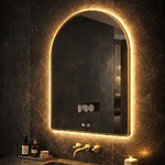 Zrkadlo LED 80x60cm CAMLOT Brush Gold – Obrázok 5