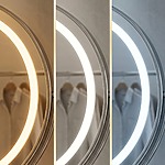 Zrkadlo LED MAKE-UP Chrome 50 cm – Obrázok 5