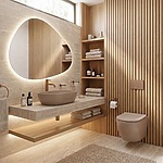 Set Závesné WC Focus + Umývadlo na Dosku Rea Focus Taupe – Obrázok 13