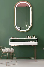 Zrkadlo LED OLL 60x90 cm Brush Gold – Obrázok 6