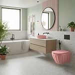 Umývadlo na dosku DUO Sweet Pink Matt – Obrázok 6
