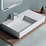 Umývadlo REA Archi 75 CM White na dosku - konglomerát – Obrázok 6