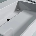Umývadlo REA Archi 90 CM White na dosku - konglomerát – Obrázok 6