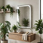 Zrkadlo LED ZONE 70x50  BRUSH NICKEL – Obrázok 6