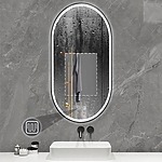 Zrkadlo LED OVL 50x100cm Black – Obrázok 6