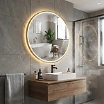 Zrkadlo LED 80cm MMJ BRUSH  GOLD – Obrázok 6