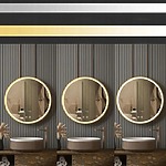 Zrkadlo LED 100cm MMJ BRUSH GOLD – Obrázok 6
