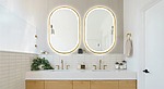 Zrkadlo LED OLL 60x90 cm Brush Gold – Obrázok 7