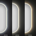 Zrkadlo LED OVL 50x100cm Gold – Obrázok 7