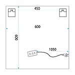 Zrkadlo LED 60x60 YH-BL-12 – Obrázok 7