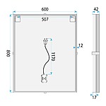 Zrkadlo LED 60cm BL808 – Obrázok 7