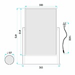 Zrkadlo LED LUMI White 30x40cm – Obrázok 7