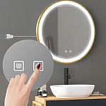 Zrkadlo LED 100cm MMJ BRUSH GOLD – Obrázok 7